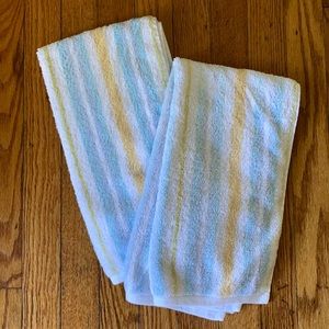 LL Bean hand towels stripped, two